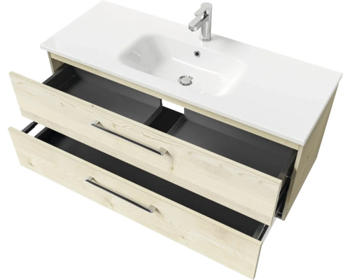 Waschtischunterschrank mit zwei Schubladen und Waschbecken