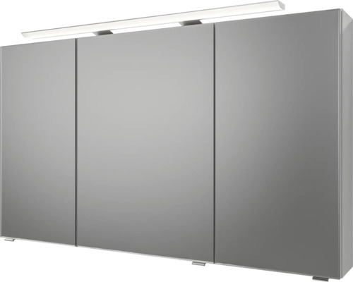 Spiegelschrank mit drei Türen und Beleuchtung für das Badezimmer