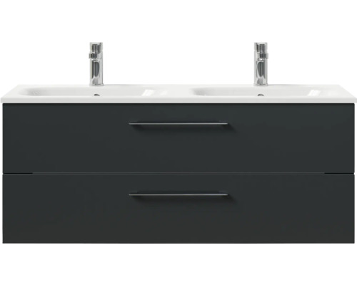 Waschtischunterschrank mit zwei Waschbecken und zwei Schubladen