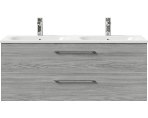 Waschtischunterschrank mit zwei Waschbecken und zwei Schubladen