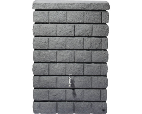 Regentonne in Steinoptik mit Wasserhahn