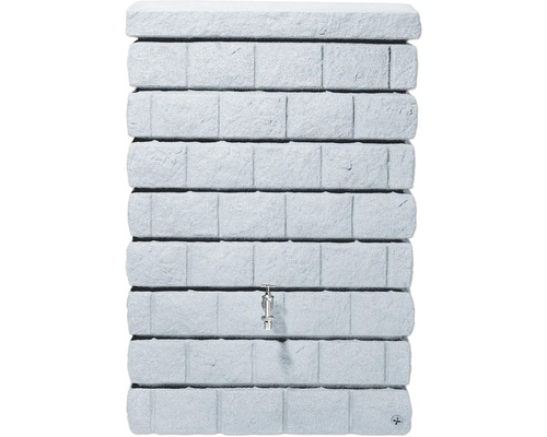 Regentonne in Steinoptik mit Wasserhahn