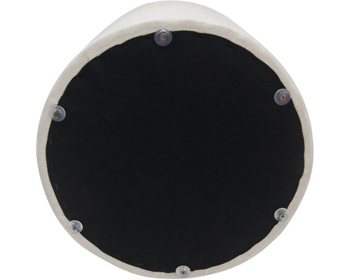 Unterseite eines Poufs mit Füßen