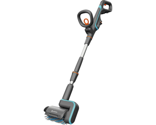 Akku Reiniger GARDENA AquaBrush Patio 03/18V inkl. 2,5Ah Akku und Ladegerät Gardena Akku-Fugenbürste für die Reinigung von Pflasterflächen