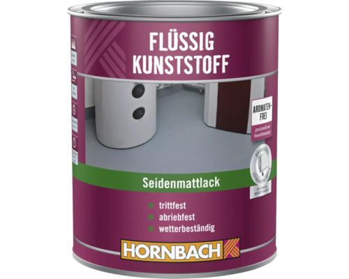 HORNBACH Flüssigkunststoff RAL 9010 reinweiß 750 ml Dose mit flüssigem Kunststoff Seidenmattlack von Hornbach