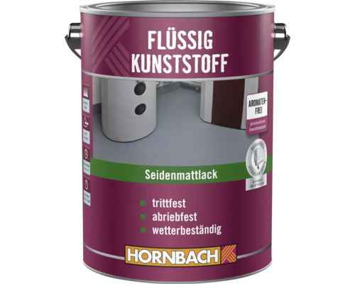 HORNBACH Flüssigkunststoff RAL 7001 silbergrau 2,5 l Flüssigkunststoff Seidenmattlack Dose