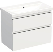Waschtischunterschrank mit zwei Schubladen und Waschbecken