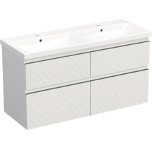 Waschtischunterschrank mit zwei Waschbecken und vier Schubladen