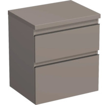 Jungborn Waschtischunterschrank TRENTA BxHxT 56,7 x 64,6 x 44,5 cm Frontfarbe hellbraun glanz TRE DESK 60 2Z B A2496