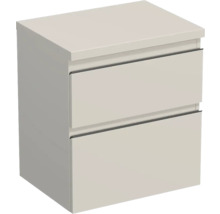 Jungborn Waschtischunterschrank TRENTA BxHxT 56,7 x 64,6 x 44,5 cm Frontfarbe Cashmere glanz TRE DESK 60 2Z B A3026