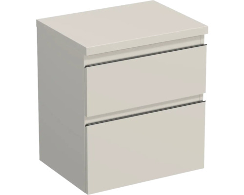 Waschtischunterschrank Jungborn TRENTA BxHxT 56,7 x 64,6 cm x 44,5 cm Frontfarbe muskat glanz TRE DESK 60 2Z B A3026