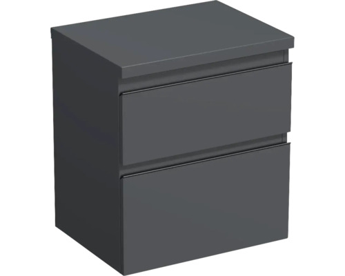 Waschtischunterschrank Jungborn TRENTA BxHxT 56,7 x 64,6 cm x 44,5 cm Frontfarbe anthrazit matt matt TRE DESK 60 2Z B A3396