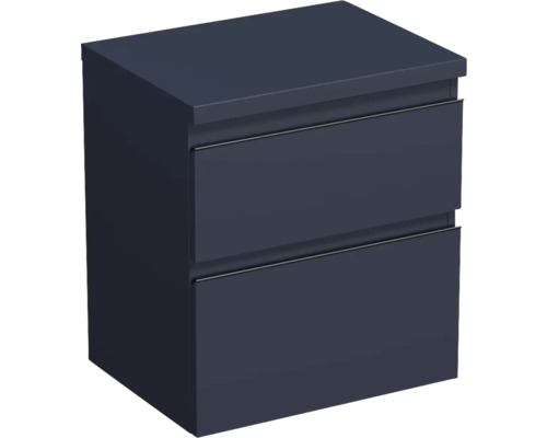 Waschtischunterschrank Jungborn TRENTA BxHxT 56,7 x 64,6 cm x 44,5 cm Frontfarbe taubenblau matt TRE DESK 60 2Z B A9166