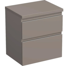 Jungborn Waschtischunterschrank TRENTA BxHxT 56,7 x 64,6 x 44,5 cm Frontfarbe hellbraun glanz TRE DESK 60 2Z S A2496