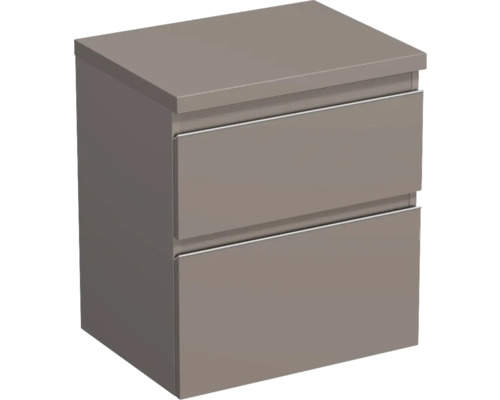 Waschtischunterschrank Jungborn TRENTA BxHxT 56,7 x 64,6 cm x 44,5 cm Frontfarbe hellbraun glanz TRE DESK 60 2Z S A2496