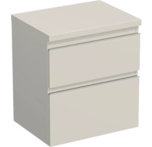 Jungborn Waschtischunterschrank TRENTA BxHxT 56,7 x 64,6 x 44,5 cm Frontfarbe Cashmere glanz TRE DESK 60 2Z S A3026