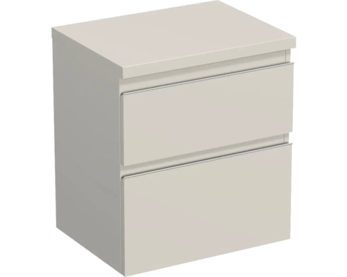 Waschtischunterschrank Jungborn TRENTA BxHxT 56,7 x 64,6 cm x 44,5 cm Frontfarbe muskat glanz TRE DESK 60 2Z S A3026