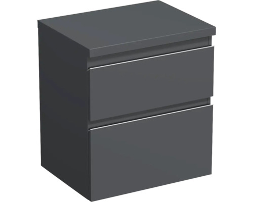 Waschtischunterschrank Jungborn TRENTA BxHxT 56,7 x 64,6 cm x 44,5 cm Frontfarbe anthrazit matt matt TRE DESK 60 2Z S A3396