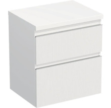 Jungborn Waschtischunterschrank TRENTA BxHxT 56,7 x 64,6 x 44,5 cm Frontfarbe weiß matt TRE DESK 60 2Z S A8916