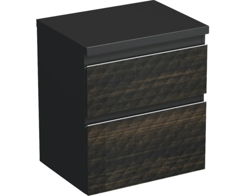 Jungborn Waschtischunterschrank TRENTA BxHxT 56,7 x 64,6 x 44,5 cm Frontfarbe hacienda brown matt TRE DESK 60 2Z S LR29