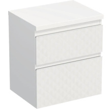 Jungborn Waschtischunterschrank TRENTA BxHxT 56,7 x 64,6 x 44,5 cm Frontfarbe weiß matt TRE DESK 60 2Z W B073