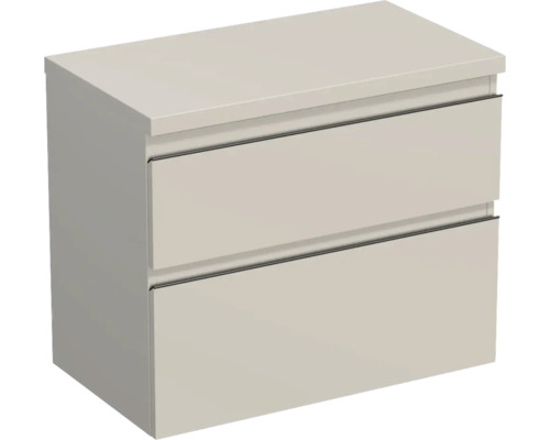 Waschtischunterschrank Jungborn TRENTA BxHxT 76,7 x 64,6 cm x 44,5 cm Frontfarbe muskat glanz TRE DESK 80 2Z B A3026