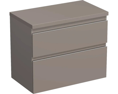 Jungborn Waschtischunterschrank TRENTA BxHxT 76,7 x 64,6 x 44,5 cm Frontfarbe hellbraun glanz TRE DESK 80 2Z S A2496