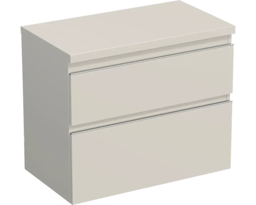 Jungborn Waschtischunterschrank TRENTA BxHxT 76,7 x 64,6 x 44,5 cm Frontfarbe muskat glanz TRE DESK 80 2Z S A3026