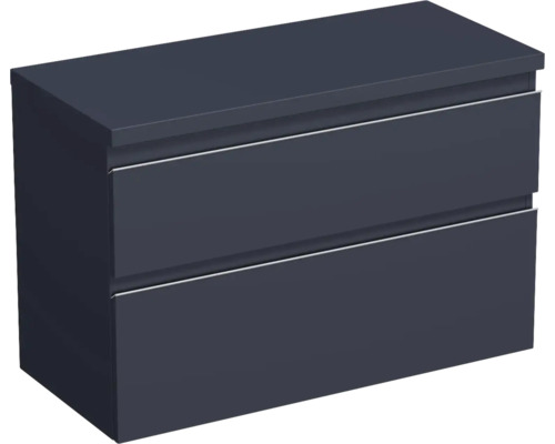 Waschtischunterschrank Jungborn TRENTA BxHxT 96,7 x 64,6 cm x 44,5 cm Frontfarbe taubenblau matt TRE DESK 100 2Z S A9166