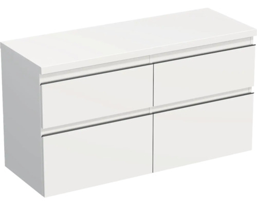 Waschtischunterschrank Jungborn TRENTA BxHxT 116,7 x 64,6 cm x 44,5 cm Frontfarbe weiß matt matt TRE DESK 120D 4Z B 379