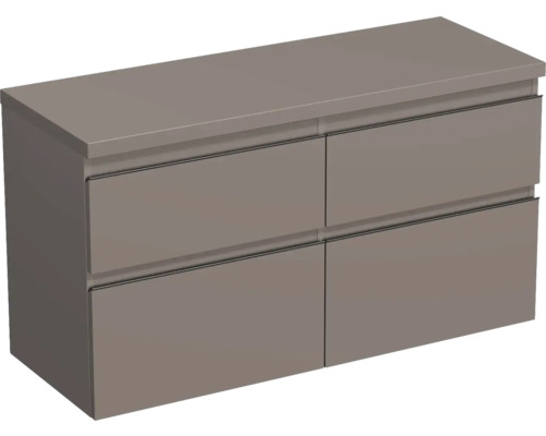 Waschtischunterschrank Jungborn TRENTA BxHxT 116,7 x 64,6 cm x 44,5 cm Frontfarbe hellbraun glanz TRE DESK 120D 4Z B A2496