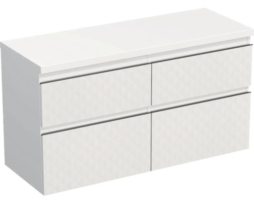 Waschtischunterschrank Jungborn TRENTA BxHxT 116,7 x 64,6 cm x 44,5 cm Frontfarbe weiß matt matt TRE DESK 120D 4Z B B073