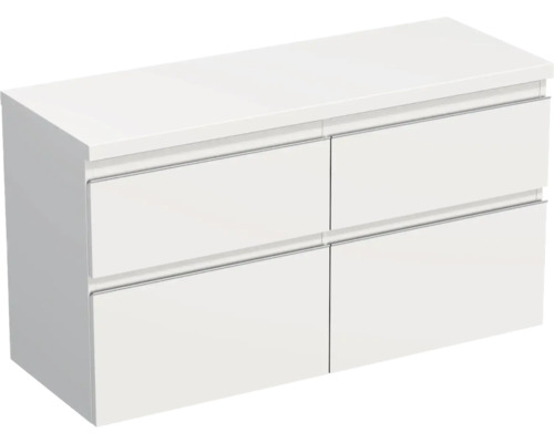 Waschtischunterschrank Jungborn TRENTA BxHxT 116,7 x 64,6 cm x 44,5 cm Frontfarbe weiß matt matt TRE DESK 120D 4Z S 379