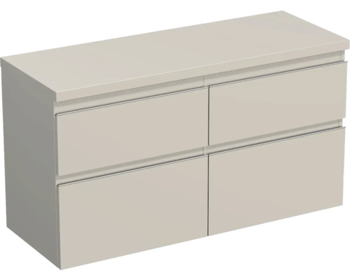 Jungborn Waschtischunterschrank TRENTA BxHxT 116,7 x 64,6 x 44,5 cm Frontfarbe muskat glanz TRE DESK 120D 4Z S A3026