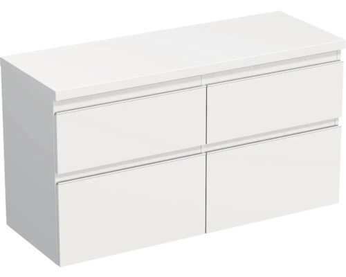 Waschtischunterschrank Jungborn TRENTA BxHxT 116,7 x 64,6 cm x 44,5 cm Frontfarbe weiß matt matt TRE DESK 120D 4Z W 379