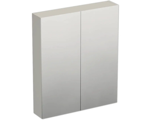 Jungborn Spiegelschrank TRENTA 60 x 14,4 x 72 cm Cashmere glanz 2-türig IP 44 Spiegelschrank mit zwei Türen für das Badezimmer