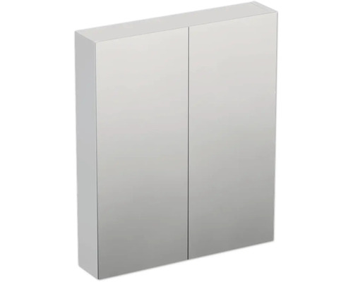 Jungborn Spiegelschrank TRENTA 60 x 14,4 x 72 cm weiß zu B073 matt 2-türig IP 44 Spiegelschrank mit zwei Türen für Badezimmer