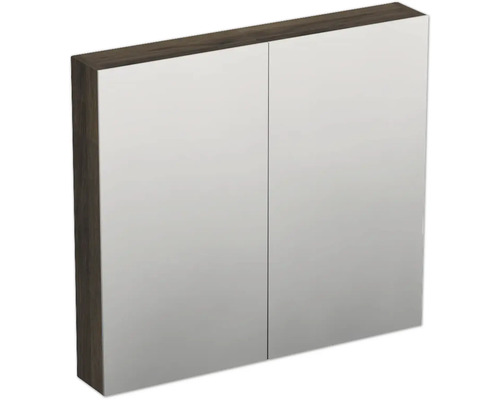 Jungborn Spiegelschrank TRENTA 80 x 14,4 x 72 cm Gladstone eiche 2-türig IP 44 Spiegelschrank mit zwei Türen für das Badezimmer