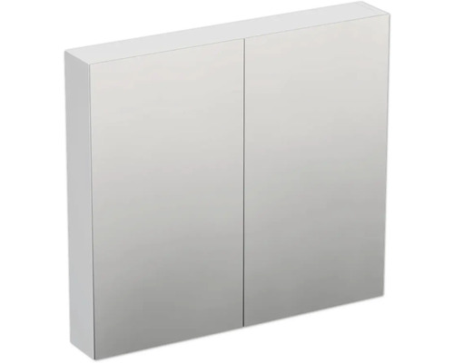 Jungborn Spiegelschrank TRENTA 80 x 14,4 x 72 cm weiß hochglanz 2-türig IP 44 Spiegelschrank mit zwei Türen für das Badezimmer