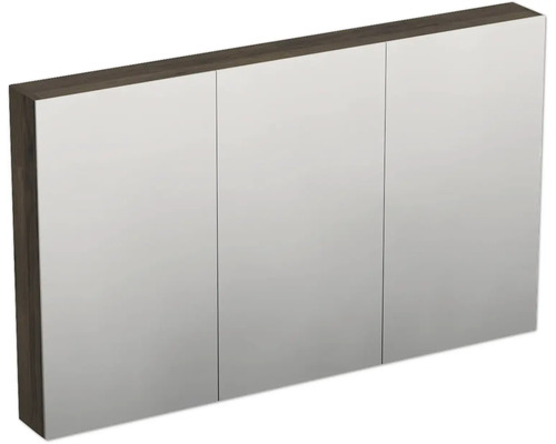 Jungborn Spiegelschrank TRENTA 120 x 14,4 x 72 cm Gladstone eiche 3-türig IP 44 Spiegelschrank mit drei Türen für das Badezimmer