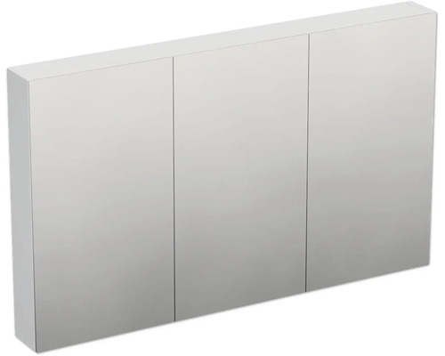 Jungborn Spiegelschrank TRENTA 120 x 14,4 x 72 cm weiß hochglanz 3-türig IP 44 Spiegelschrank mit drei Türen für das Badezimmer