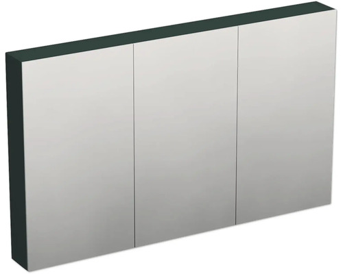 Jungborn Spiegelschrank TRENTA 120 x 14,4 x 72 cm grün Salvia matt 3-türig IP 44 Spiegelschrank mit drei Türen