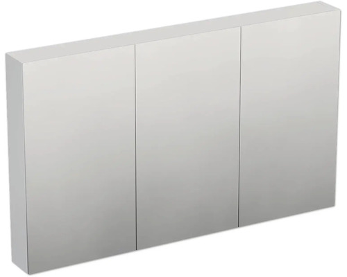 Jungborn Spiegelschrank TRENTA 120 x 14,4 x 72 cm weiß zu B073 matt 3-türig IP 44 Spiegelschrank mit drei Türen für das Badezimmer