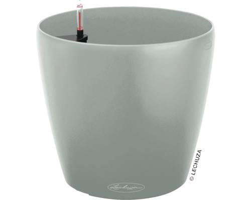 Pflanztopf Lechuza Kunststoff 23,5 x 23,5 x 21,2 cm grau Pflanzgefäß mit Wasserstandsanzeiger