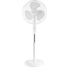 Weißer Standventilator mit Schutzgitter