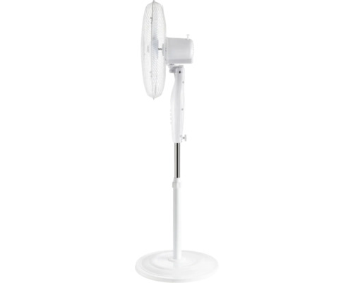 Weißer Standventilator mit verstellbarer Höhe