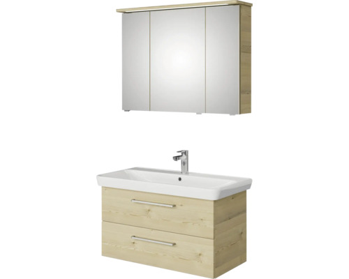 Waschtisch mit Unterschrank und Spiegelschrank für das Badezimmer