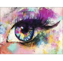 Gemälde eines Auges mit Wimpern im abstrakten Stil