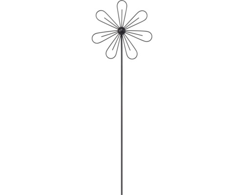 Dekostab Gartenstecker Lafiora Blume klassisch 115 cm Metall schwarz