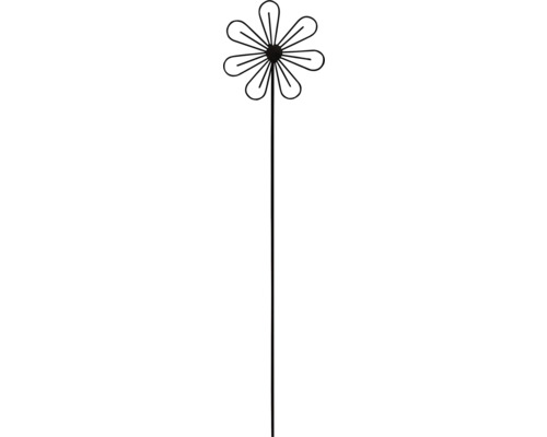 Dekostab Gartenstecker Lafiora Blume klassisch 90 cm Metall schwarz